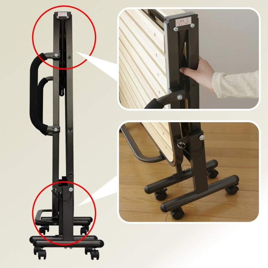 IRIS OHYAMA（アイリスオーヤマ） 天然木 すのこベッド 折りたたみ収納