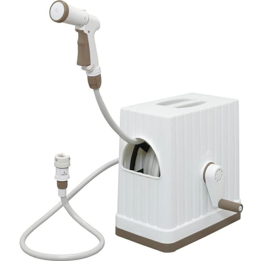 アイリスオーヤマ ホース リール フルカバーホースリールex m Fhexn ホワイト 水やり 洗車 掃除 巻き取りやすい ダイユーエイト収納ナビ Com 通販 Yahoo ショッピング