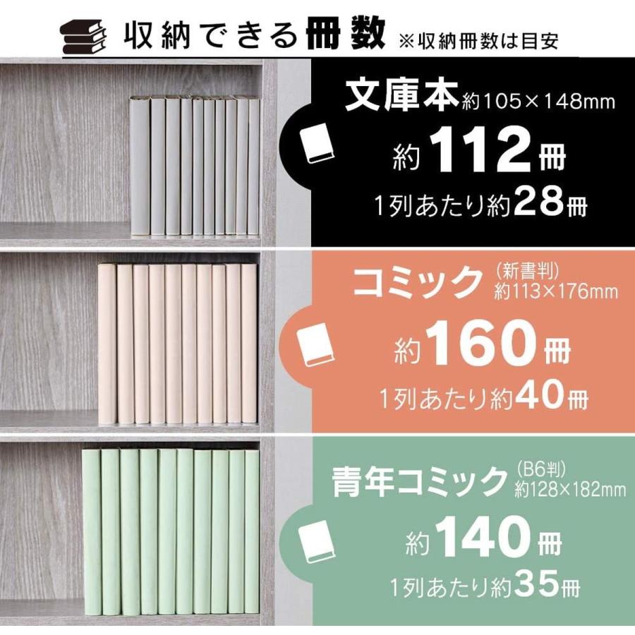 IRIS OHYAMA（アイリスオーヤマ） 本棚 コミックラック 大容量 幅59.9