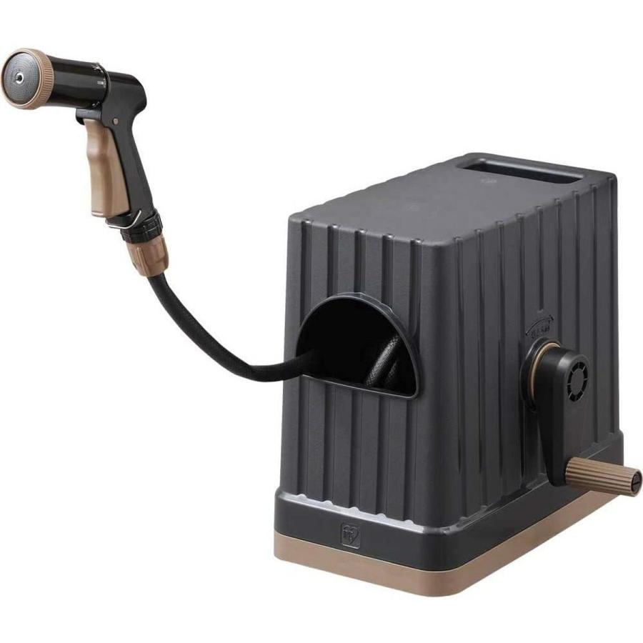 ホース リール フルカバーホースリールex 15m Fhexn 15 ブラック 水やり 洗車 掃除 巻き取りやすい アイリスオーヤマ ダイユーエイト収納ナビ Com 通販 Yahoo ショッピング