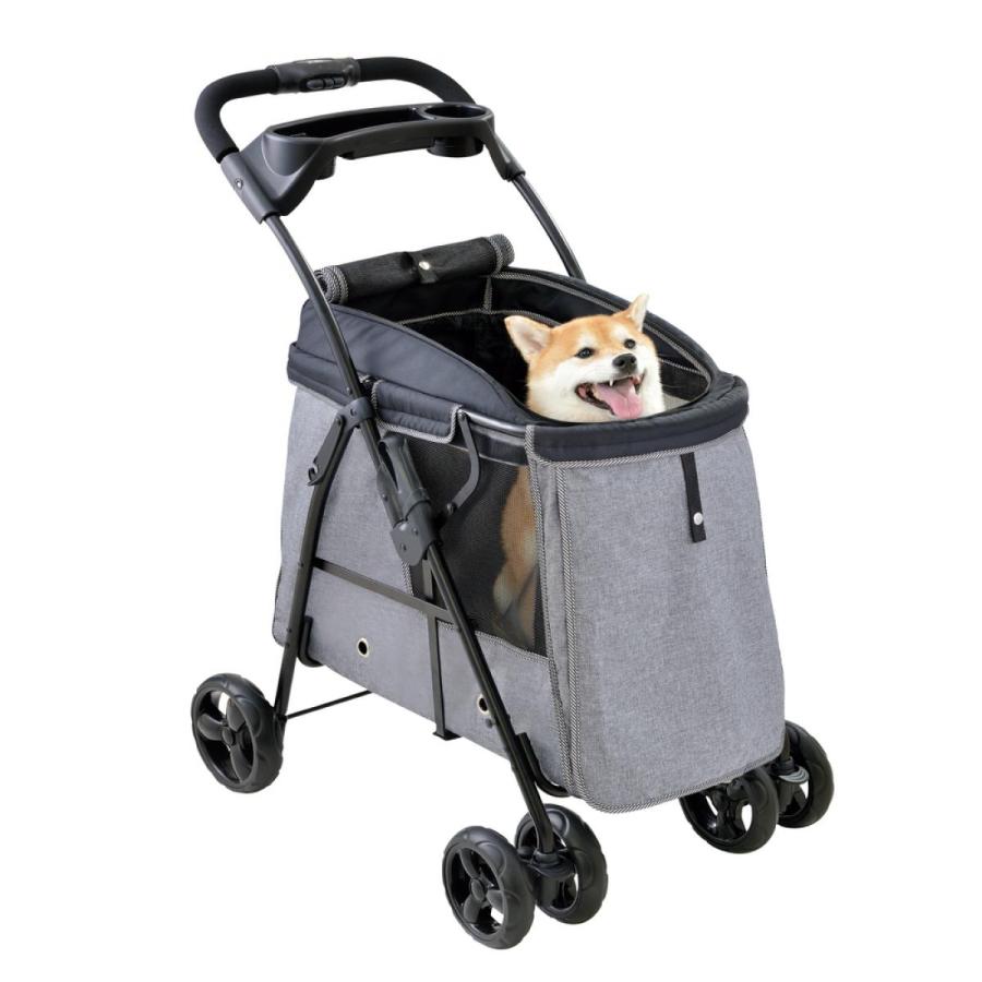 在庫有・即納】GEX ジェックス わんわんカート 中型犬用 ライトグレー
