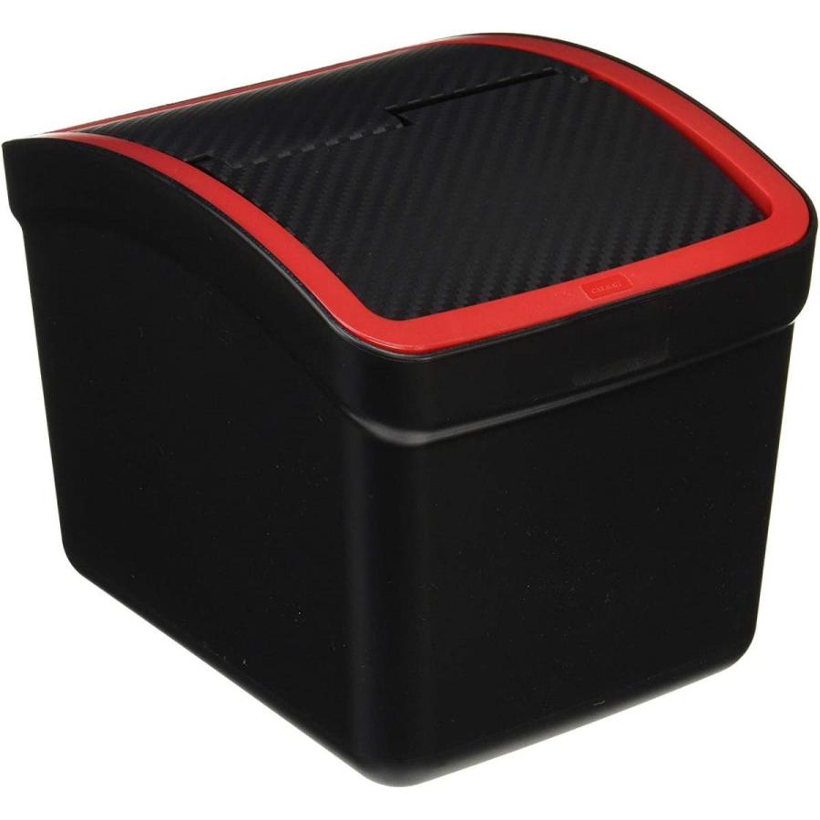 カーメイト 車用 ゴミ箱 おもり付き カーボン調 レッド DZ309 スイング