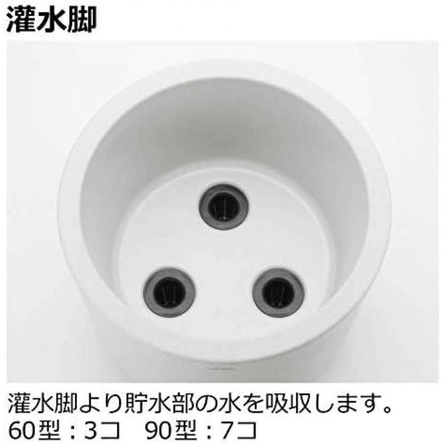 【I】【法人限定】リッチェル タウンプランターWS 丸90型 プレーン サンドグレー 底面給水機能付き 大型プランター 【北海道・沖縄・離島 配送不可】_2