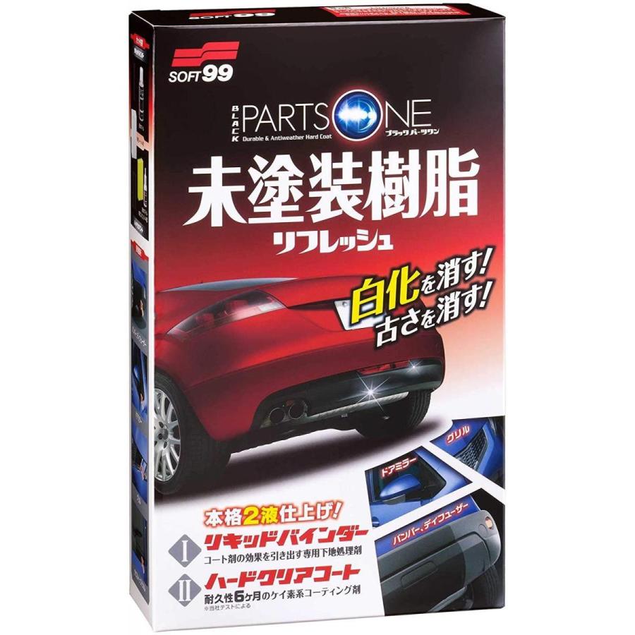 ソフト99 車用 ブラックパーツワン 未塗装樹脂 リフレッシュ 白化を消す Soft99 ダイユーエイト収納ナビ Com 通販 Yahoo ショッピング