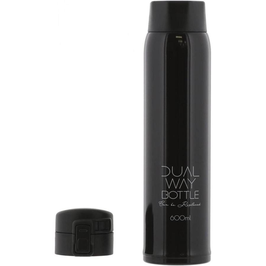ベストコ グロウ 2wayボトル 600ml ティントブラック ND-8349 水筒