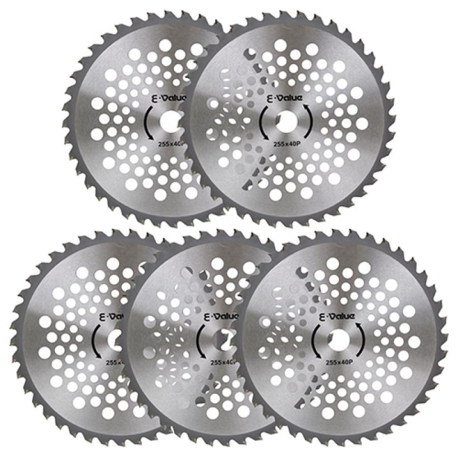 E-Value 軽量タイプチップソー 5枚組 ETT-255X40PX5P 刈払機 草刈り機