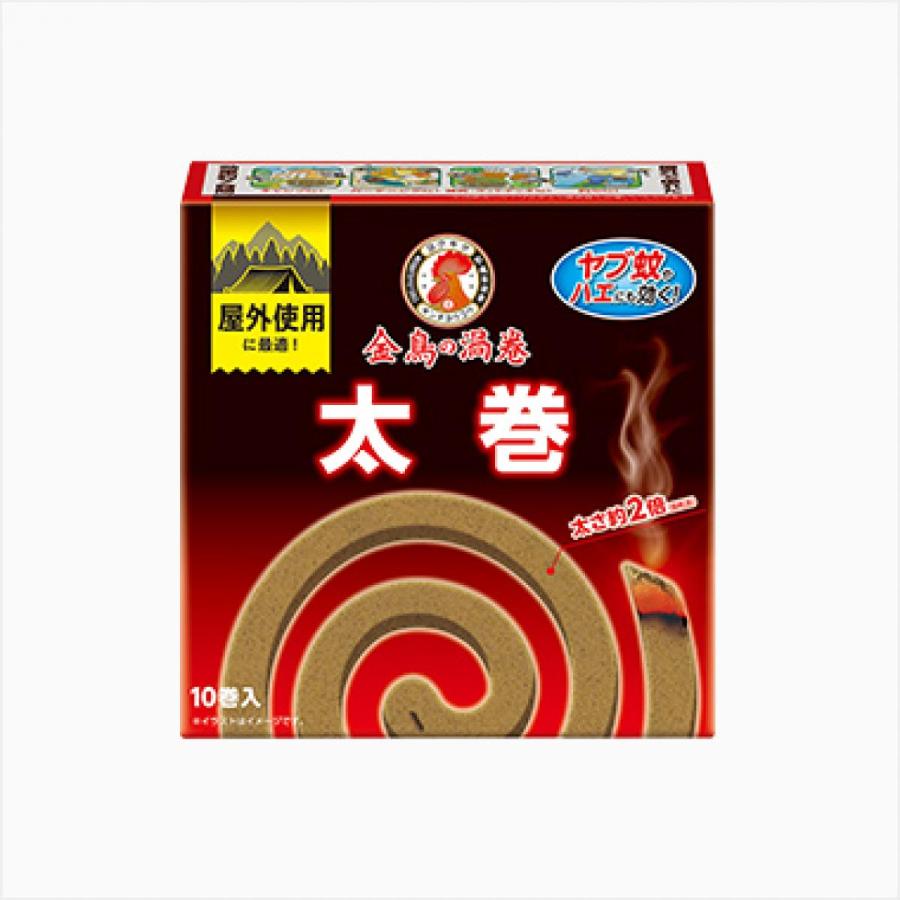 金鳥 Kincho 金鳥の渦巻 ハエにも効く 太巻 10巻 蚊取り線香 蚊 ハエ 虫よけ ダイユーエイト収納ナビ Com 通販 Yahoo ショッピング