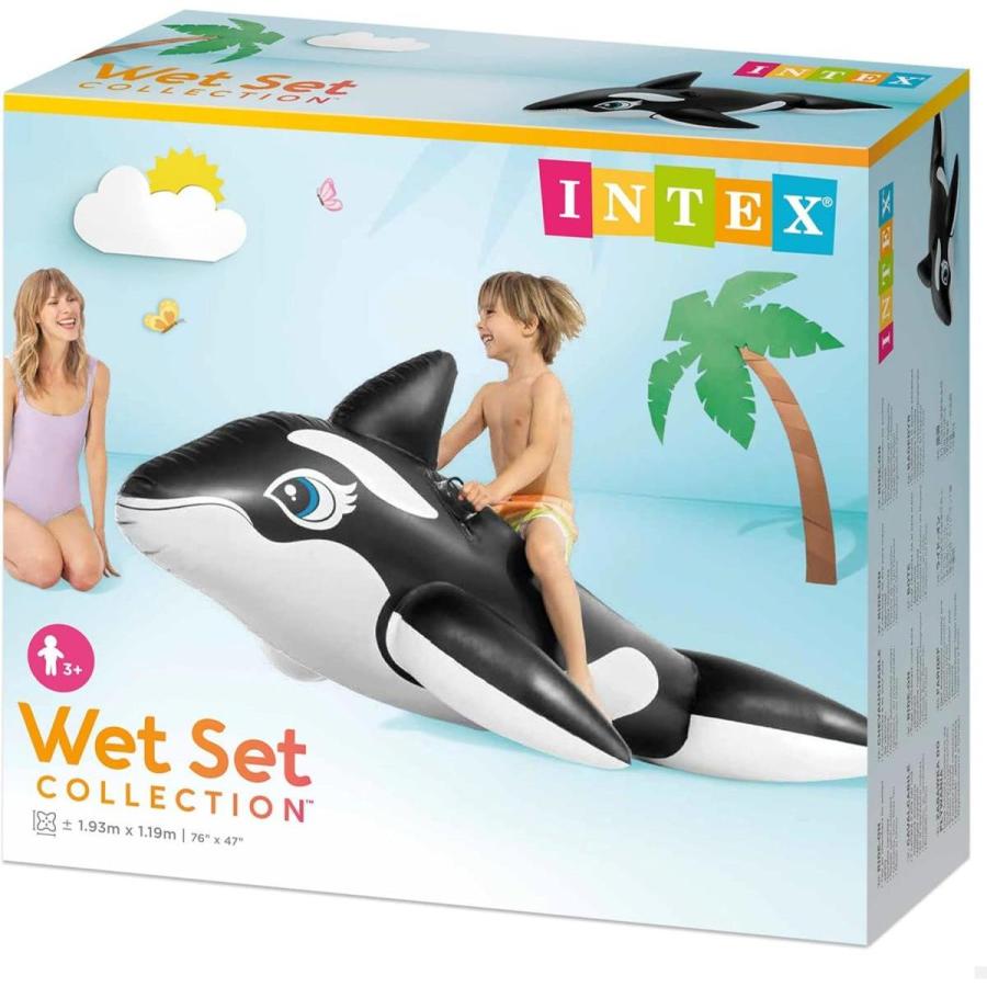 【在庫有・即納】 【アウトレット品】 INTEX ホエールライドオン 58561 フロート シャチ 乗れる 海 プール 海水浴 かわいい｜syuunounavi｜03