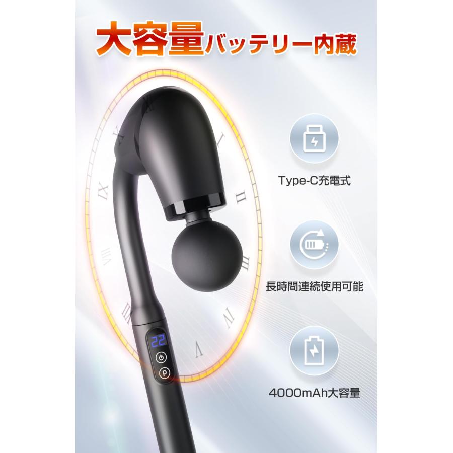 業界初 革新長柄設計 【背中まで届く 10mm深層振幅 強力全身解放 22 