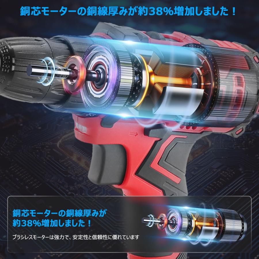 電動ドライバー・DIYの強い味方】 電動ドライバー 小型 コードレス 21v