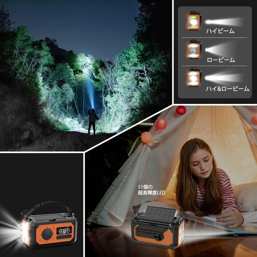 2026年強化版】12000mAh 防災ラジオ ソーラー多機能防災 ラジオ 手回し