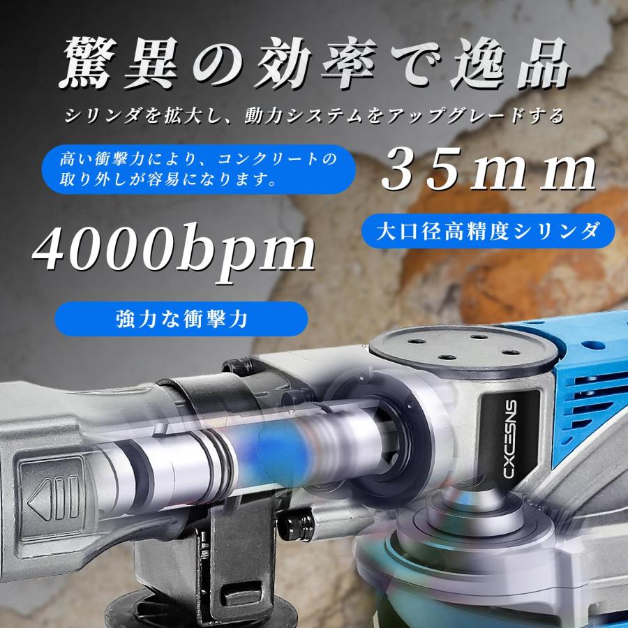 コンクリートハンマー 電動ハンマー はつり機 打撃数4000bpm コンクリートハンマー 電動ハンマー はつり機 打撃数4000bpm