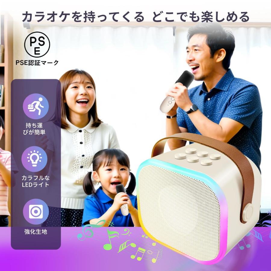 カラオケセット カラオケセット家庭用 Bluetoothマイク 2本 Mini