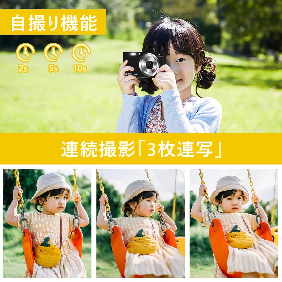 デジカメ4K小型デジタルカメラ ポケットカメラ 4K動画5600万高