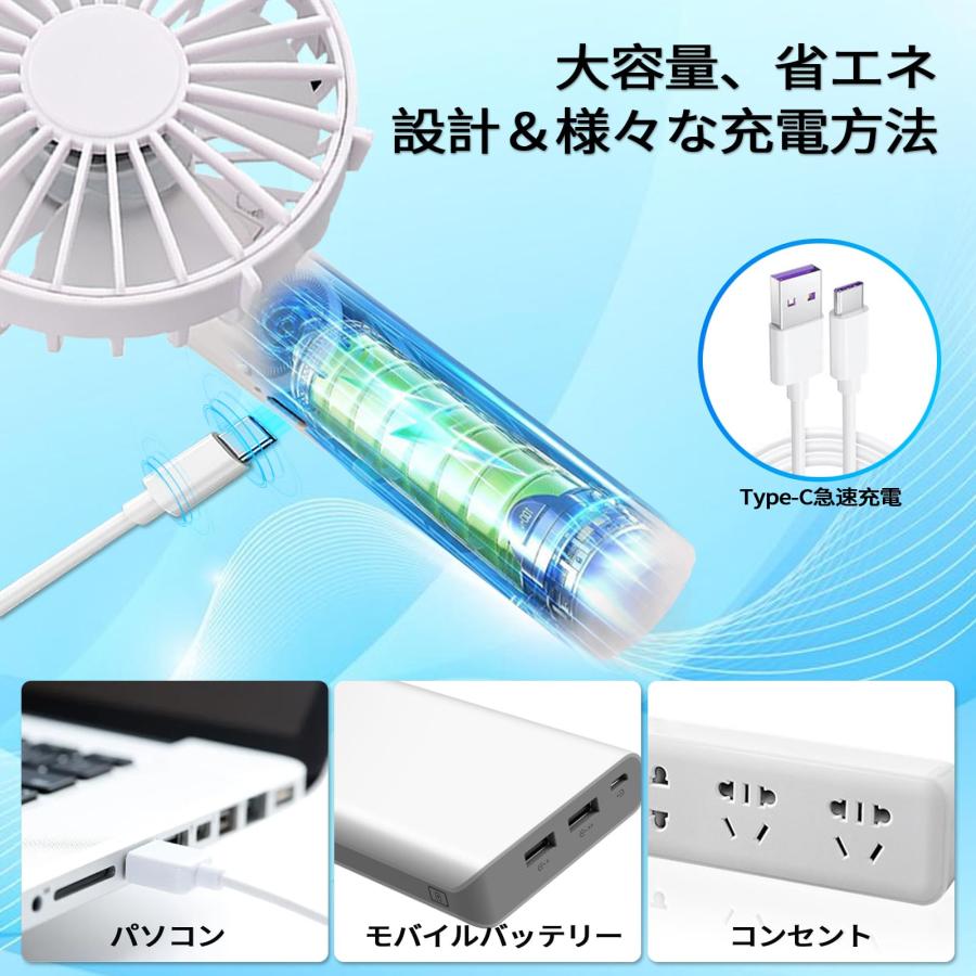 携帯扇風機 手持ち扇風機【2026新登場!コスパ最強・5in1機能搭載・最大