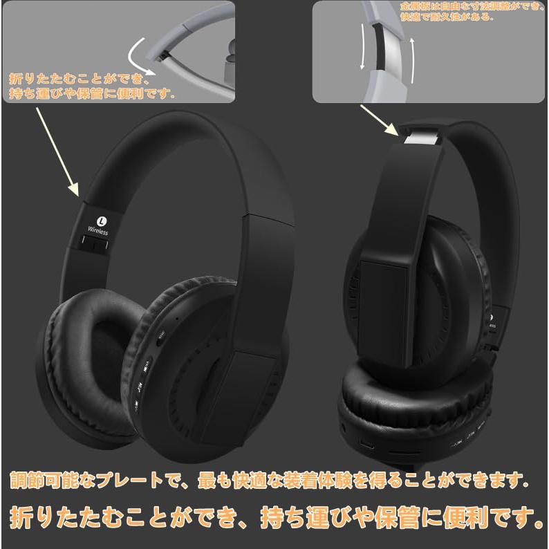 ヘッドホン bluetooth ワイヤレスヘッドホン 2024最新 ヘッドホン有線