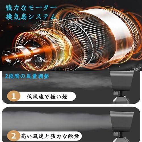 2026新登場】卓上レンジフード 卓上吸煙機 卓上換気扇 2段ギア調整風力