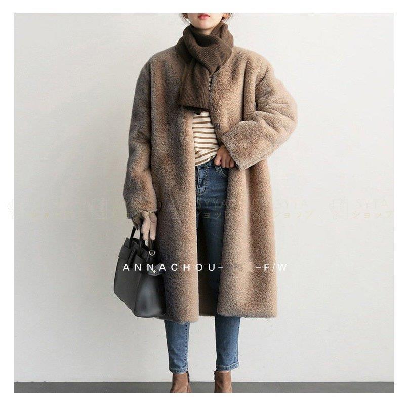 ロングコート ノーカラー フェイクムートン ボアコート ムートンコート ボア ダッフルコート ブルゾン ジャケット アウター トレンチコート アウター コート Carreiraturbinada Com Br