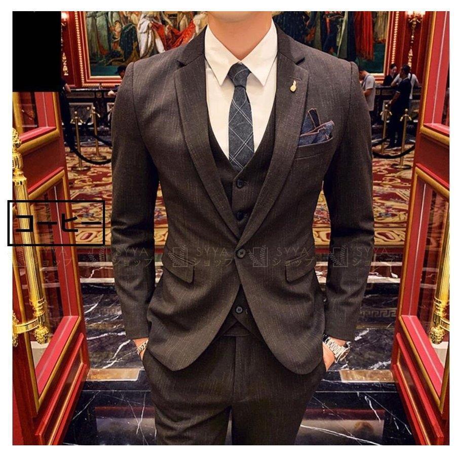 定番 メンズスーツ 3点セットスーツ カッコイイ 1つボタンスーツ フォーマルスーツ 結婚式 二次会 成人式 卒業式 就職活 ビジネススーツ 披露宴 お洒落 Aki Xz2 Syyaショップ 通販 Yahoo ショッピング