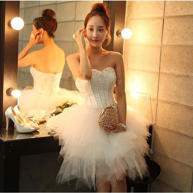 割引クーポン有 ミニドレス 白 韓国 結婚式 二次会ドレス 披露宴 ウエディングミニドレス 安い 花嫁 ウェディングドレス ミニ パーティードレス 演奏会 コンサート 発表会 日本値下げ Superavila Com