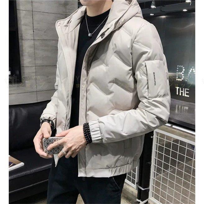 残りわずか ダウンジャケット メンズ カーキ グレー ブラック アウトドア 大きいサイズ 暖かい 防風防寒 無地 フード付き ショート丈 おしゃれ 厚手 ダウンコート ダウンコート カラー ブラック Demolition Training