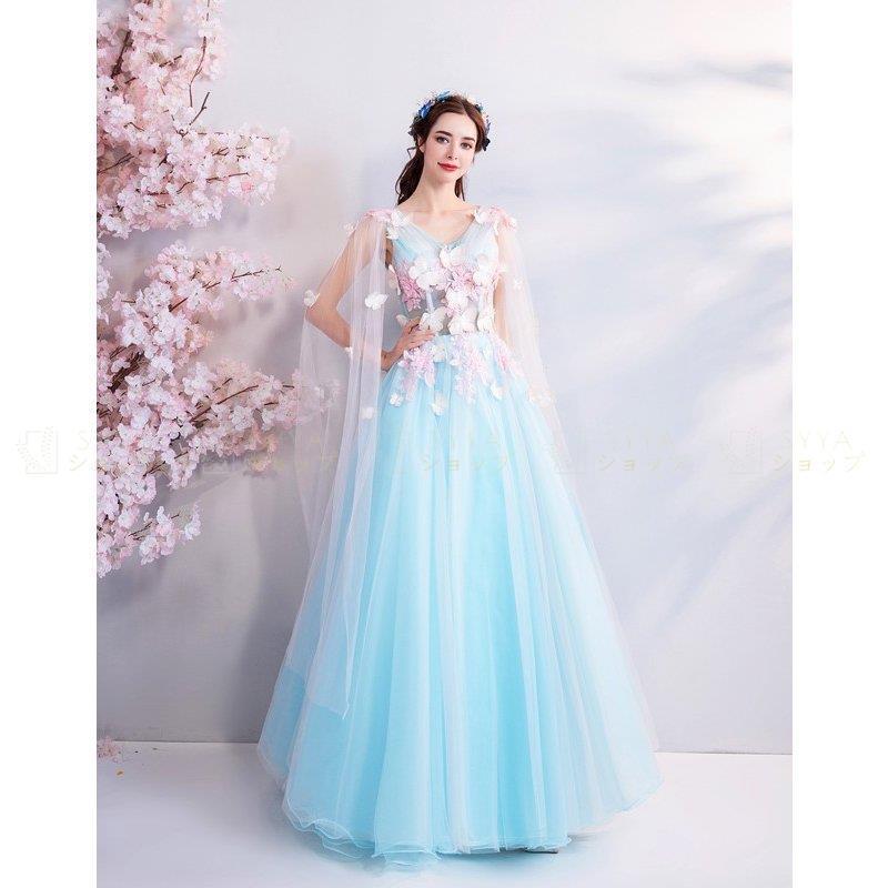 ファッション通販 結婚式 二次会 ロング 演奏会 ブルー カラードレス 花嫁 パーティードレス フォーマル コンサート 発表会 披露宴 プリンセスライン 安い ウエディングドレス カラードレス サイズ Xxs Www 11thspace Com