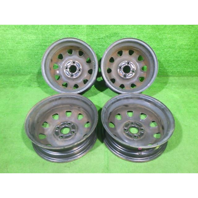 中古 純正 HN11S KEI ホイール スチール 14インチ 4.5J 4穴 4本 100