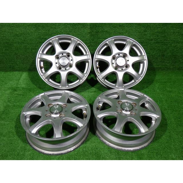 「4」中古13インチ ホイール4個 中古 社外 FLO-TECH ホイール アルミ 13インチ 4J 4穴 4本 100 : 鈴木