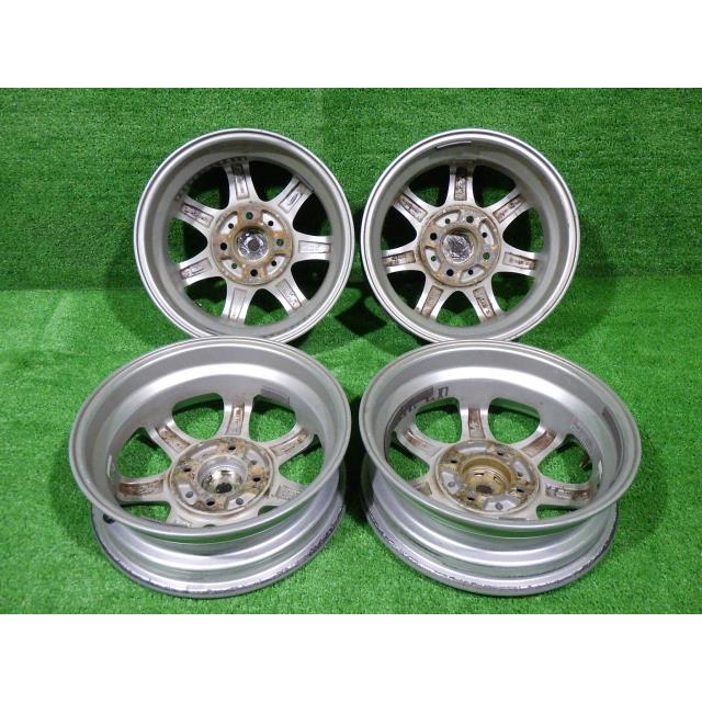 中古 社外 FLO-TECH ホイール アルミ 13インチ 4J 4穴 4本 100 : 鈴木