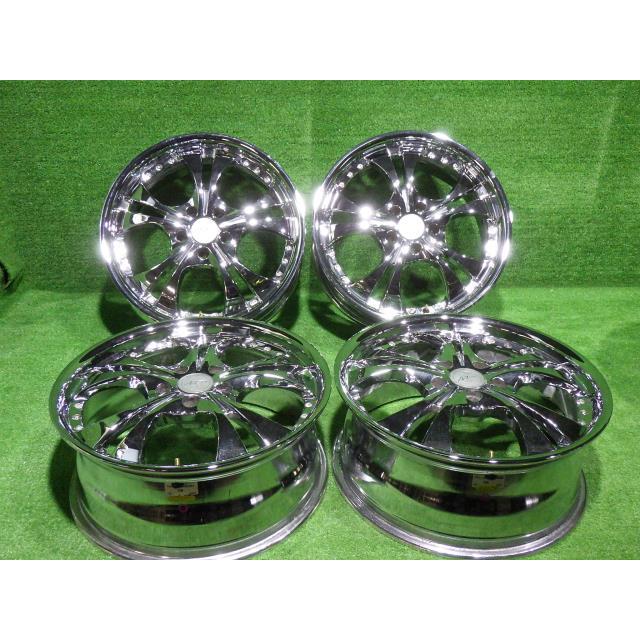 中古 社外 NEO ROAD ホイール アルミ 18インチ 7.5J 5穴 4本 114.3  