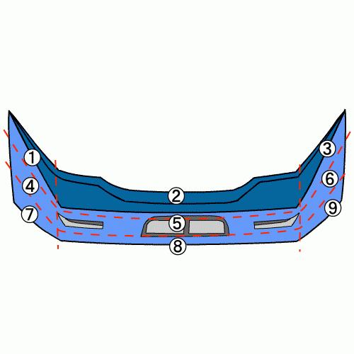 ハイエース QDF-GDH206V フロントバンパーフェース ロング DX GL