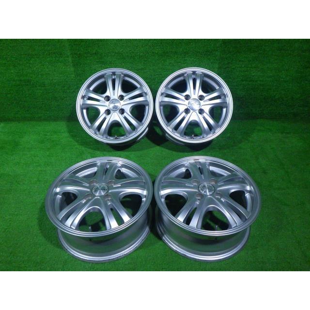 中古 社外 WB ホイール アルミ 14インチ 5.5J 4穴 4本 100 中古 社外 WB ホイール アルミ 14インチ 5.5J 4穴 4本 100