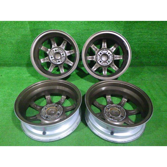 中古 社外 SR ホイール アルミ 14インチ 4.5J 4穴 4本 100 中古 社外 SR ホイール アルミ 14インチ 4.5J 4穴 4本 100
