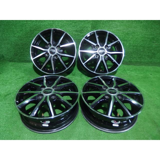 中古 社外 EUROSPEEDSPIDER ホイール アルミ 13インチ 4J 4穴 4本 100  