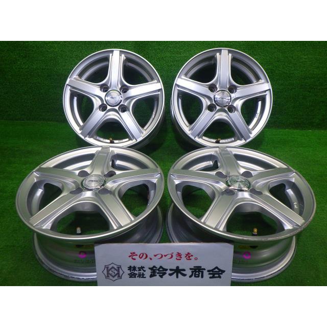 中古 社外 Plencia ホイール アルミ 13インチ 5J 4穴 4本 100