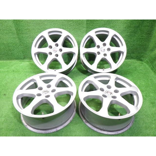 ステージアホイールM35 17インチ17x7J PCD 5-114.3 (4本) 中古 日産純正 PM35 ステージア ホイール アルミ 17インチ 7J 5穴 4本