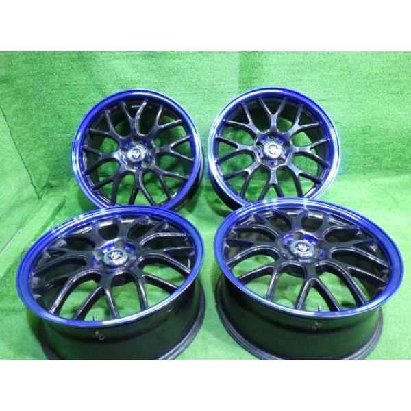 EXPLODE プリウス ホイール アルミ ブラック/ブルー 17インチ 7J 5穴 4