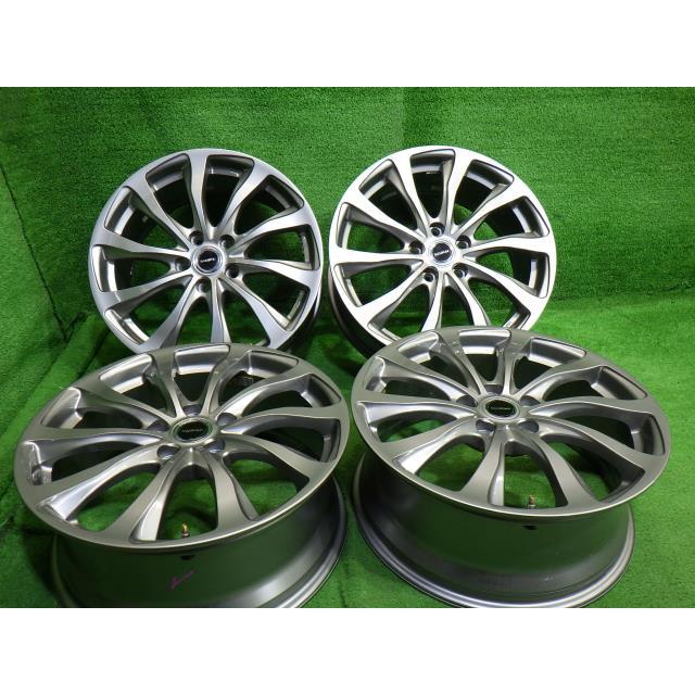 中古 社外 バルミナ ホイール アルミ 18インチ 7.5J 5穴 4本 114.3  