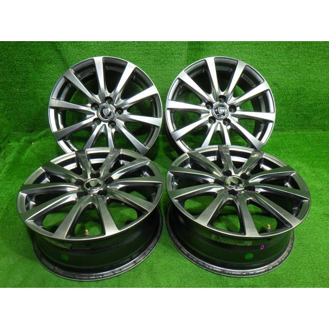 中古 社外 ユーロスピード ホイール アルミ 16インチ 6J 5穴 4本 100 