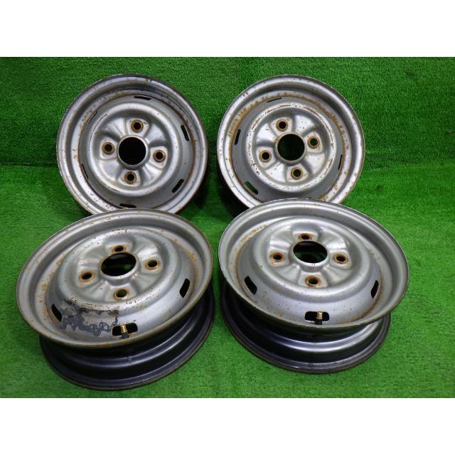 ミニキャブu42t 145r12 114.3 軽トラ　タイヤホイール4本 中古 三菱純正 ミニキャブ U42T ホイール スチール 12インチ 4.00B 4穴