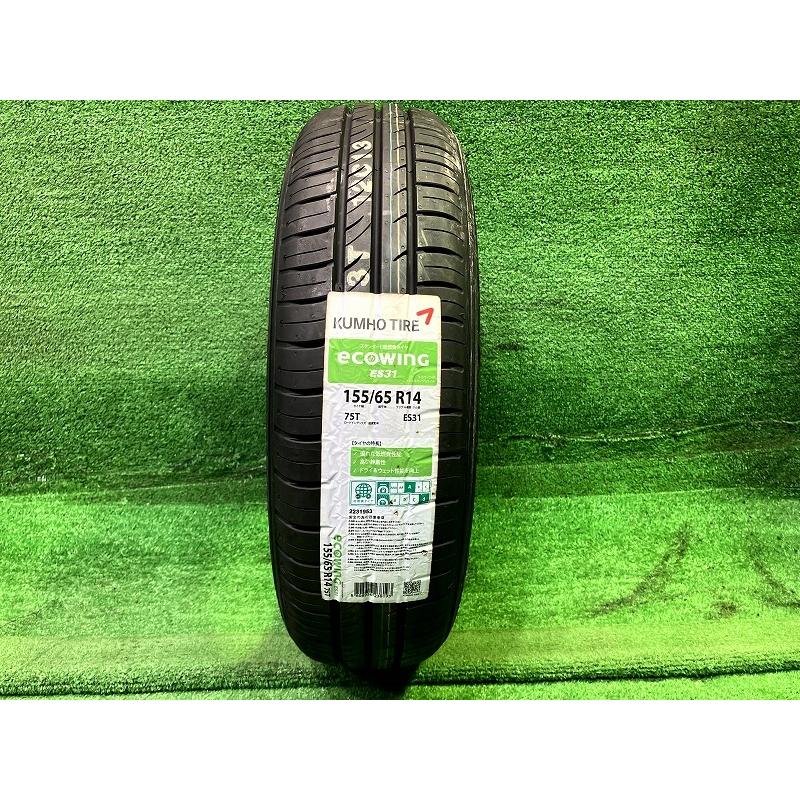 Kumho サマー クムホ ecoWINGES31 155/65R14 1本 7ミリ 2021年 : 鈴木 