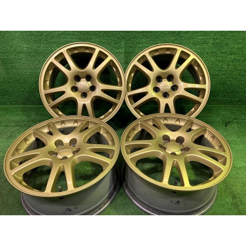 スバル純正 インプレッサ GDB 純正ゴールドホイール SUBARU（スバル） 純正 インプレッサ GDB ホイール アルミ ゴールド 17