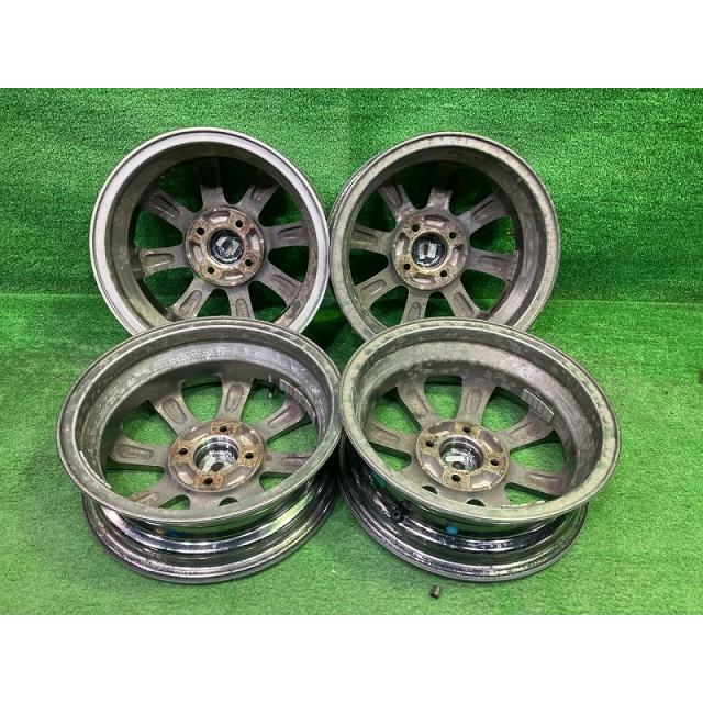 ALLISH  軽自動車 車輪 軽銀 メッキ 14in 4.5J 4穴 4本 100 +45