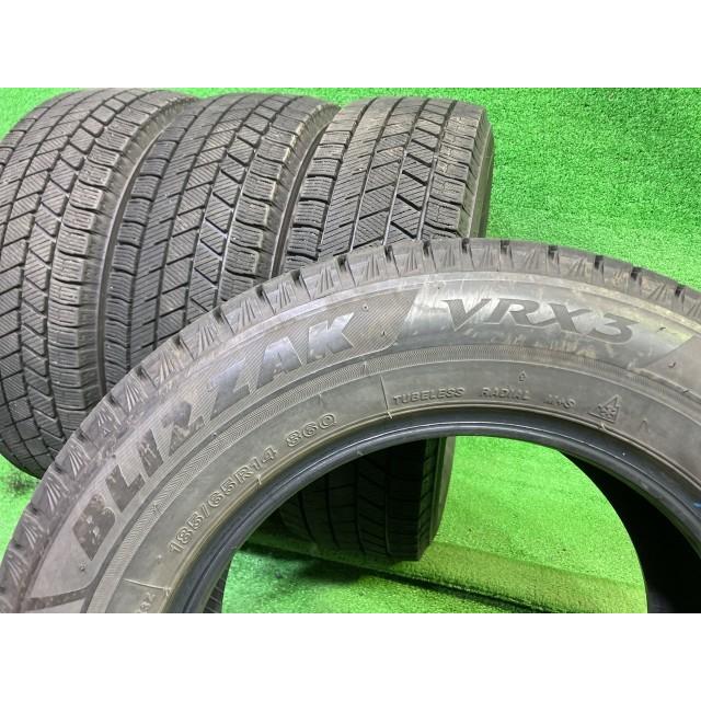 BRIDGESTONE スタッドレス ブリヂストン ブリザックVRX3 185/65R14 4本 7ミリ 2021年の画像
