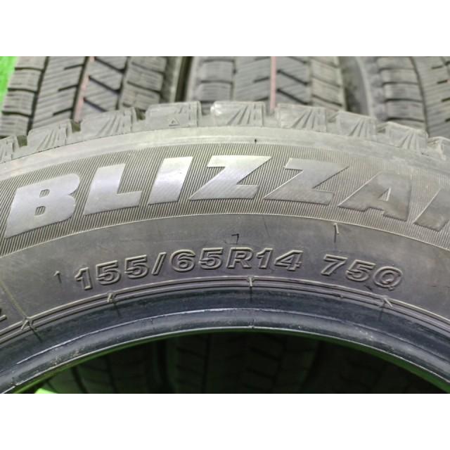 BRIDGESTONE スタッドレス ブリヂストン ブリザックVRX3 155/65R14 4本 6ミリ 2021年の画像