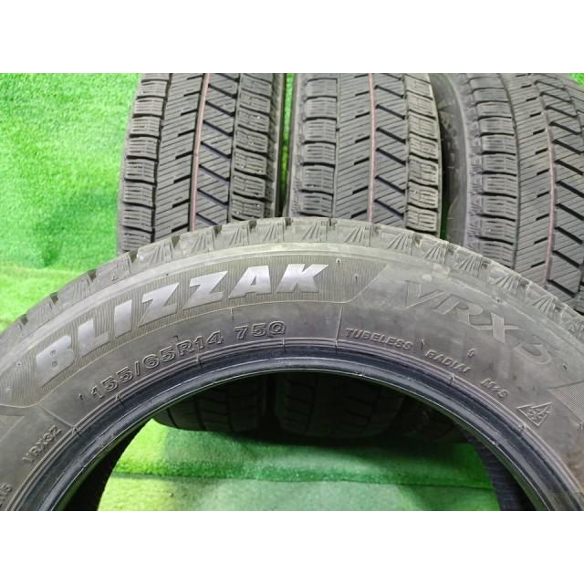 BRIDGESTONE スタッドレス ブリヂストン ブリザックVRX3 155/65R14 4本 6ミリ 2021年の画像