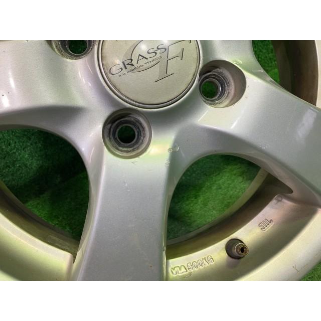 グラス 軽自動車 ホイール アルミ シルバー 14インチ 4.5J 4穴 4本 100 
