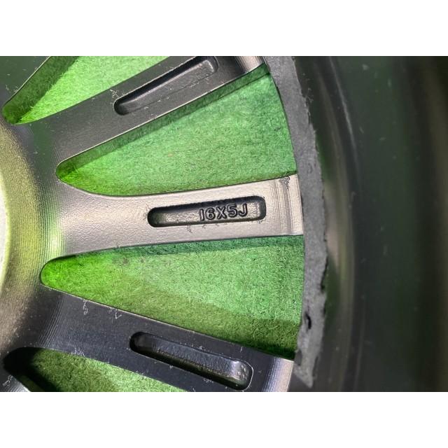 レオニス 軽自動車 ホイール アルミ クロ 16インチ 5J 4穴 4本 100 +45
