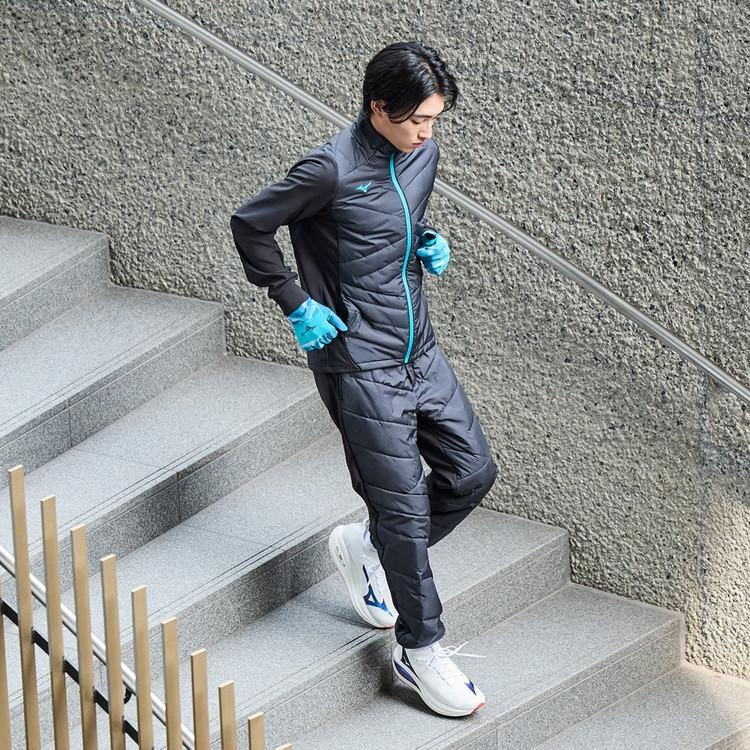 Mizuno テックフィルジャケット　青黒Ｌサイズ MIZUNO（ミズノ） テックフィルブレスサーモジャケット 32MEC53509