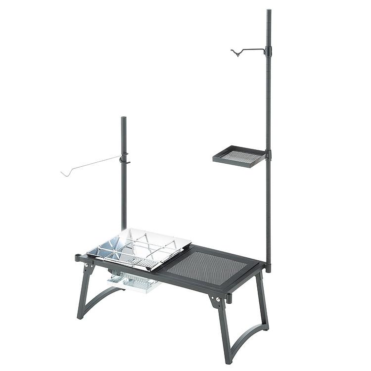 ロゴス MAKIBI マルチソロテーブル 81064130 約 調理用フック ランタン用フック 小型ラック